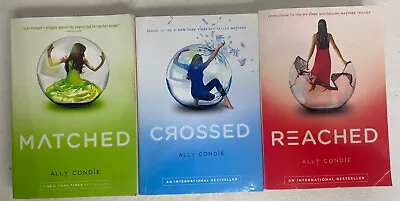 Matched Book Series- Trilogy Paperback- Matched Crossed Reached By Ally Condie • $11