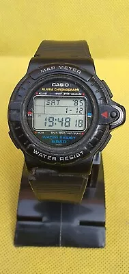 Vintage Rare Casio Map Meter MAP-100 Wristwatch For Men's • $120