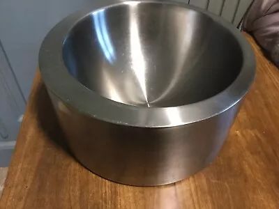 Stellar Ergonomic Brushed Stainless Steel Mixing Bowl Pet Bowl Bird Bath • £20