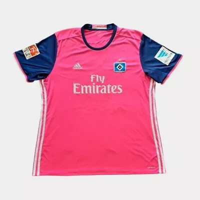 Hamburg Holtby #8 Away Football Shirt 2016 - 2017 Adidas Pink Adults XXL 2XL • £94.80