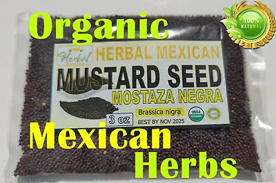 Mostaza Negra Black Mustard Seed  Brassica Nigra Semilla De Mostaza  Negra !! • $9.99