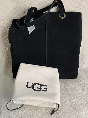 NWT UGG Heritage Black Suede Tote Bag  W/ Dust Bag • $189