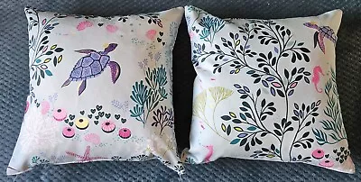 Cushions X2 16  Brand New/homemade With Sara Miller (London) Fabric Zip Closure • £24