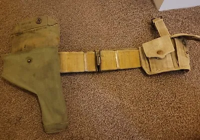 WW2 1939 Pattern 37 Belt  Holster And Ammo Pouch • £110