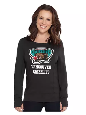 Touch By Alyssa Milano NBA Vancouver Grizzlies Lateral Sweatshirt Large Black • $10.39