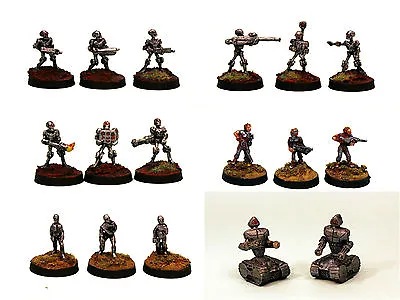 15mm Unpainted Sci-Fi Automatons-'Hordes Of The Future' Miniatures Multi-Listing • £6