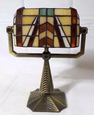 Arts & Crafts Mission Style Stained Glass Candleholder Fairy Lamp • $33.95