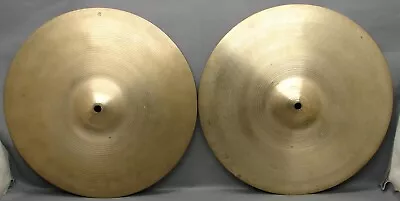 Vintage 14  ZILDJIAN Light HI-HAT CYMBALS 700/763g Transition? Small? 60s? Stamp • $400