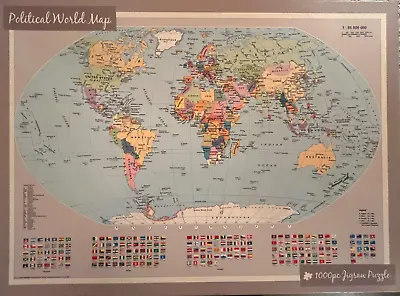1000 Piece Jigsaw Puzzle  'Political World Map' • £2.50