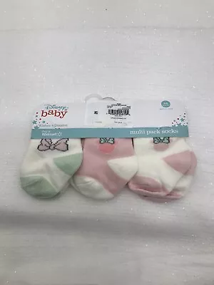 NWT DISNEY Baby Girl Minnie Mouse Socks 3 Pc Set Pink/Mint Green/Ivory • $7.59