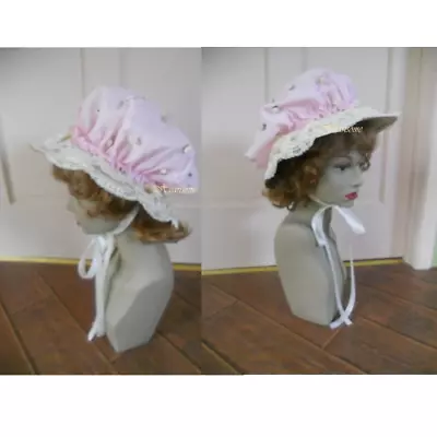 Renaissance Bonnet Hat Mop Mob 2 In 1 Cap Holly Doll Storybook Character • $25