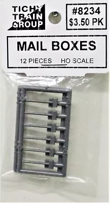 HO Scale Tichy Train Group 8234 Mailboxes Pkg (12) • $4