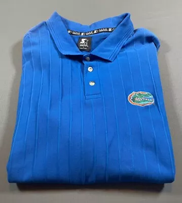 Vintage Starter Team Florida Gators Polo Shirt Men's XL Short Sleeve Football • $13.49