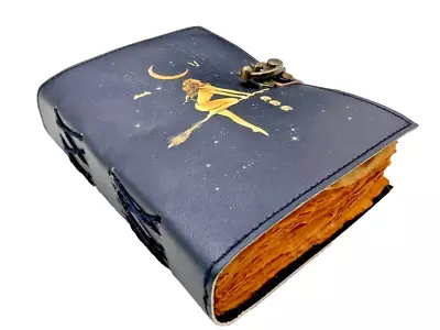 Vintage Leather Journal Book Of Spell Handmade Journal Gifts For Him Her 7x5 Inc • $28.39