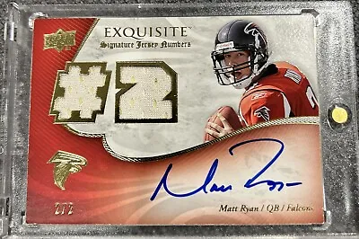 2008 UD EXQUISITE MATT RYAN RC AUTO PATCH #ESNMR 2/2 ****I Have Both Cards!!**** • $675