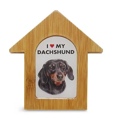 Dachshund Wooden Dog House Magnet 3.5 X 3 In. Self Standing • $7.99