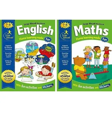 £5.99 • Buy 2x CHILDRENS LEAP AHEAD WORKBOOK SET MATHS AND ENGLISH 7-8 YEARS KEYSTAGE 2