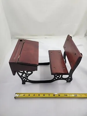 Miniature School Desk Wood & Cast Iron  12 X 8  • $69.99