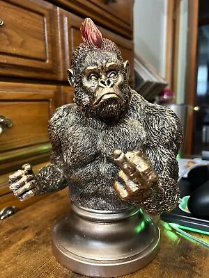 Huge Angry Gorilla Statue Medieval Animal King Kong Large Sculpture 10  Inch • $112