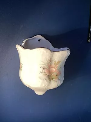 Vintage Wall Pocket Porcelain Ceramic Hanging Flower Vase • £9.99