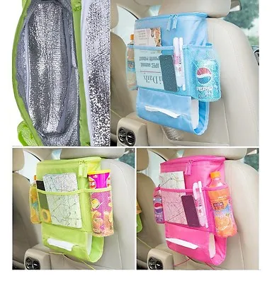 Insulated Car Seat Cooler Bag Thermal Cool Picnic Lunch Storage Pouch Box • £7.99