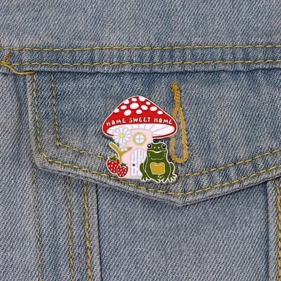 Mushroom House Enamel Pin Brooch  Clothing Accessorie Gift Decorative Badge  • $6.15