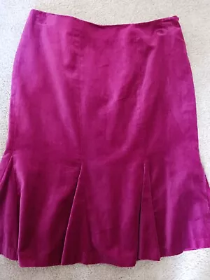 Boden Velvet Flippy Skirt Claret Size 10r • £6.50
