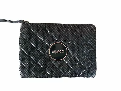 MIMCO  Black Soft Clutch/ Evening Bag / Wristlet Pouch Bag Zip Closure • $32.38