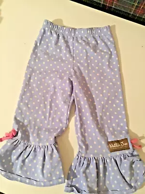 Matilda Jane Leggings Girls Size 6 Blue/pink Bows EUC • $12
