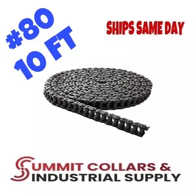 #80 Roller Chain 10 Feet With 1 Connecting Links • $57.54