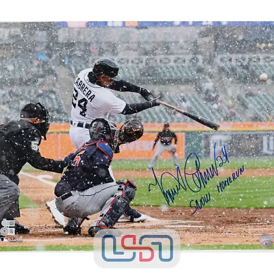 Miguel Cabrera Tigers Signed  Snow Homerun  16x20 Photograph Photo USA SM BAS • $249.95