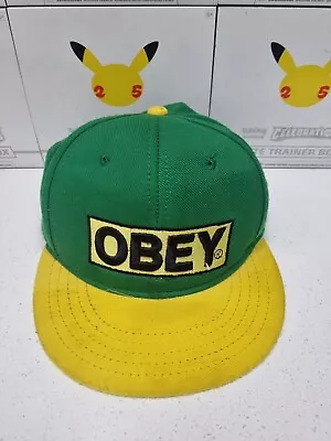 OBEY - Green /Yellow Hat/Cap Snapback - Adjustable - 59 Fifty • $14