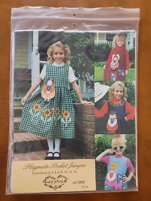 Girl's Dress Jumper Sewing Pattern UNCUT Prairie Sz 3-14 Cowgirl Mermaid Angel • $5.99