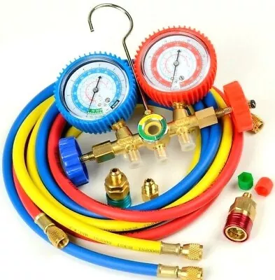 $39.89 • Buy Manifold Gauge R134a R502a R22 R12 Refrigeration Air Conditioning HVAC AC Tools