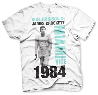 Officially Licensed Miami Vice Don Johnson Is Crocket Men's T-Shirt S-XXL Sizes  • £20.56