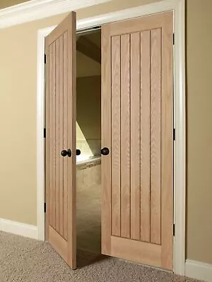 Door Pair Internal French Doors Mexicana Mexicano Cottage Oak Unfinished Pair • £299.99