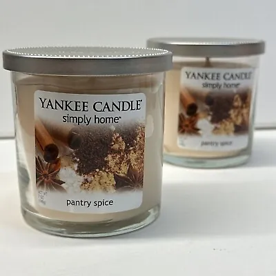Yankee Candle Lot Of 2 ~ Pantry Spice ~ 7 Oz Tumbler ~ Simply Home Two Pack RARE • £43.79