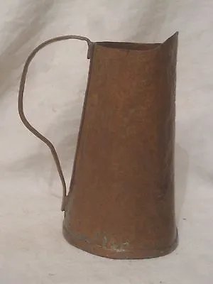 Vintage Small Hammered Copper Pitcher Handled Pour Container Metal Antique   • $25.50