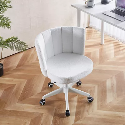 Home Office ChairFluffy Fuzzy Comfortable Makeup Vanity Chair Height Adjustable • $115.99