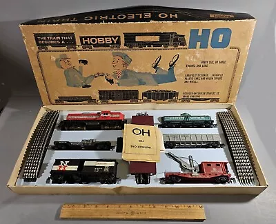 Vintage Marx Allstate Ho Electric Train Set Diesel 5 Cars Track Platform In Box • $56