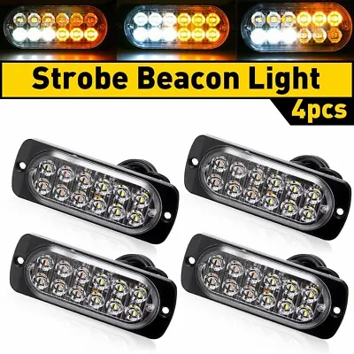 Car 12 Emergency Strobe LED Lamps Surface Flashing Mount Lights For Truck Pickup • $16.62