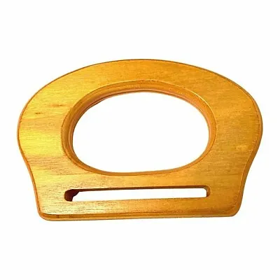 Bag Handles Pair Of  Wood  Wooden D Shaped For Making Bags Craft  Sewing BH6 • £5.95