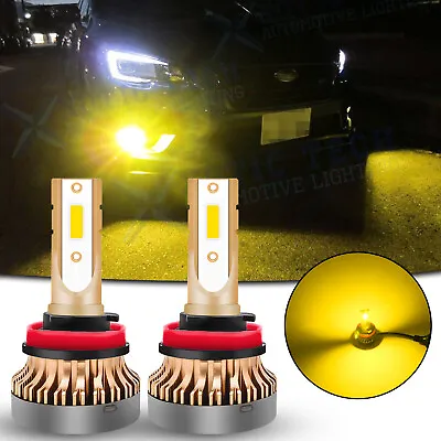 JDM Golden Yellow LED Fog Light Bulbs Lamp Kit H11 For Subaru WRX STI 2015-2019 • $15.99
