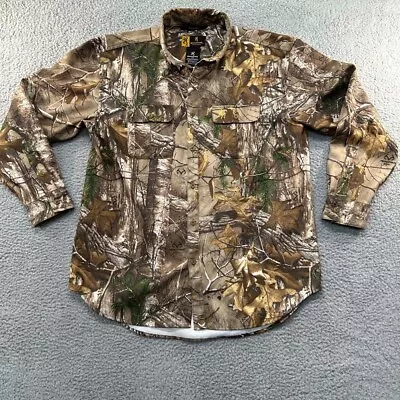 Browning Shirt Mens Large Camo Button Up Hunting Realtree Extra Casual Clean • $18.95