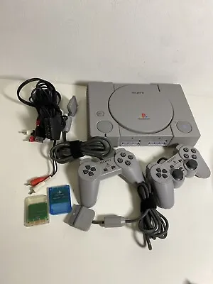 Sony PlayStation PS1 Console Bundle With 2 Controllers And 2 Memory   Cards • $50