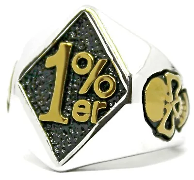 1%er One Percent Solid Outlaw Motorcycle Biker Ring Sz 89101112131415 • £14.47