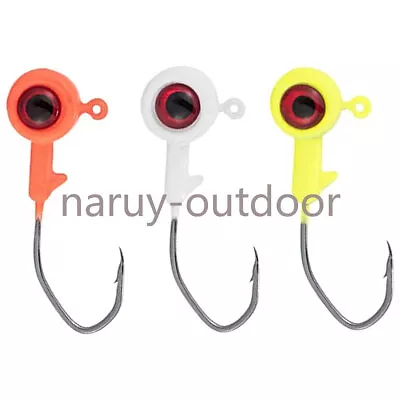 25/50 Pack Jig Head Fishing Hook Crappie Trout Bass Panfish 1/32oz 1/16oz 1/8oz • $17.98