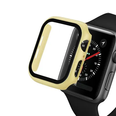 £2.65 • Buy Tempered Glass Screen Protector+Case Cover For IWatch Apple Watch 8/7/6/5/4/3/2