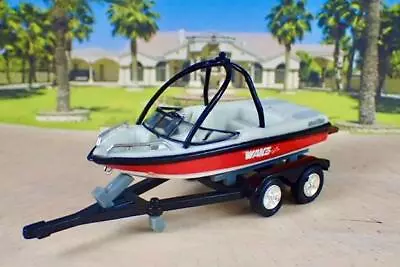 Malibu Wakesetter -  Wakeboard/Ski Boat W/Tandem Trailer 1/64 Limited Edition X • $45.99