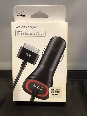 Verizon MFI Apple Certified 30-Pin 2.1 AMP Vehicle Car Charger For IPhone 3 4 4S • $11.40